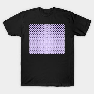 Lilac and Black Polka Dot Pattern T-Shirt